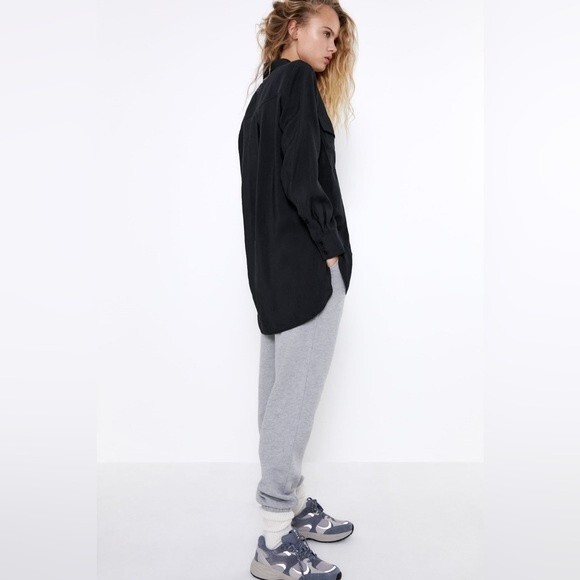 ZARA LONG SHIRT WITH POCKETS - Picture 4 of 5